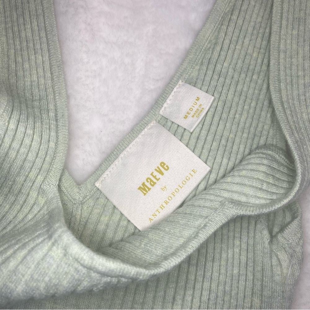 NWT Maeve By Anthropologie 2pc Set Flouncy Dress & Pullover Sweater Mint Green M - Picture 12 of 15